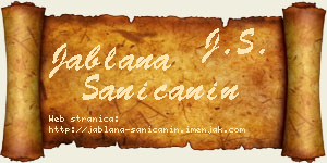 Jablana Saničanin vizit kartica